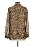 Divided by H&M Animal Print Brown Long Sleeve Blouse Size 6 - photo 2