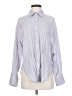Express Stripes Purple Long Sleeve Button-Down Shirt Size XS - photo 1