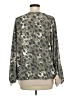 White Birch Silver Long Sleeve Blouse Size M - photo 2