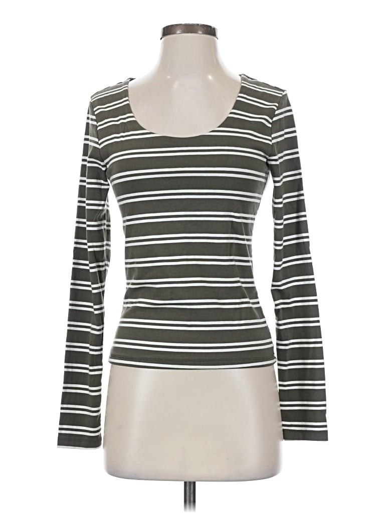 Pre-owned Three Dots Long Sleeve T-shirt In Gray