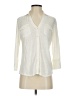 J. McLaughlin Ivory 3/4 Sleeve Button-Down Shirt Size XS - photo 1