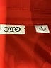 Cato 100% Polyester Red 3/4 Sleeve Blouse Size M - photo 7