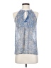 Joie 100% Silk Floral Blue Sleeveless Silk Top Size XS - photo 1