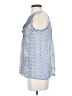 Joie 100% Silk Floral Blue Sleeveless Silk Top Size XS - photo 5