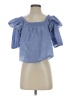 Zara Blue Short Sleeve Blouse Size S - photo 1