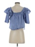 Zara Blue Short Sleeve Blouse Size S - photo 2