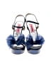 Custommade 100% Leather Blue Heels Size EU 40 - photo 2