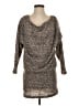 Shein 100% Polyester Metallic Gray Brown Pullover Sweater Size S - photo 1