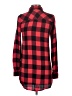 Rebellion Plaid Red Long Sleeve Button-Down Shirt Size S - photo 2