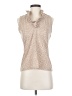 J. McLaughlin Tan Sleeveless Button-Down Shirt Size S - photo 1