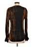 A.L.C. 100% Silk Brown Long Sleeve Silk Top Size 2 - photo 2