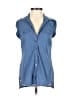 BCBGMAXAZRIA Blue Sleeveless Button-Down Shirt Size XXS - photo 1