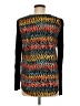 Kensie 100% Polyester Chevron-herringbone Stripes Graphic Orange Long Sleeve Blouse Size M - photo 2