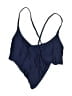 Splendid Solid Blue Swimsuit Top Size S - photo 1
