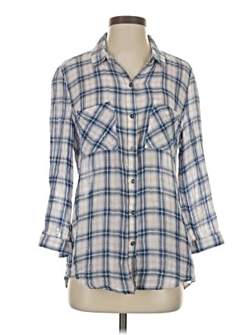 Seven7 3/4 Sleeve Button-Down Shirt (view 1)