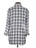 Seven7 100% Cotton Plaid Blue 3/4 Sleeve Button-Down Shirt Size S - photo 2