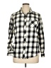 Blue Mountain 100% Cotton Checkered-gingham Gray Long Sleeve Button-Down Shirt Size XL - photo 1