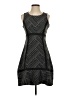 Tabitha Chevron-herringbone Black Cocktail Dress Size 4 - photo 1