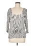 NY Collection Gray 3/4 Sleeve Top Size M - photo 1
