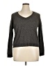 Hippie Rose Metallic Gray Pullover Sweater Size XL - photo 1