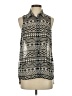 Bebe 100% Polyester Silver Sleeveless T-Shirt Size S - photo 1