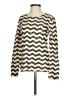 J.Crew 100% Cotton Chevron-herringbone Gold Long Sleeve Top Size XS - photo 1