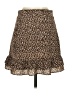 Aqua 100% Polyester Animal Print Brown Casual Skirt Size S - photo 2