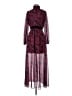 LDT 100% Polyester Paisley Burgundy Casual Dress Size 4 - photo 1