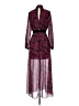 LDT 100% Polyester Paisley Burgundy Casual Dress Size 4 - photo 2