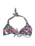 Unbranded Floral Gray Purple Swimsuit Top Size XXS (estimated) - photo 2