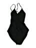 Unbranded Solid Black One Piece Swimsuit Size L - photo 2
