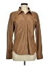 Wilfred 100% Polyurethane Brown Tan Long Sleeve Button-Down Shirt Size M - photo 1