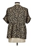 Shein Animal Print Tan Short Sleeve Blouse Size 8 - 10 - photo 2
