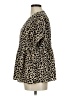 Shein Animal Print Tan Short Sleeve Blouse Size 8 - 10 - photo 5