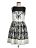 Taylor Graphic Gray Cocktail Dress Size 8 - photo 1