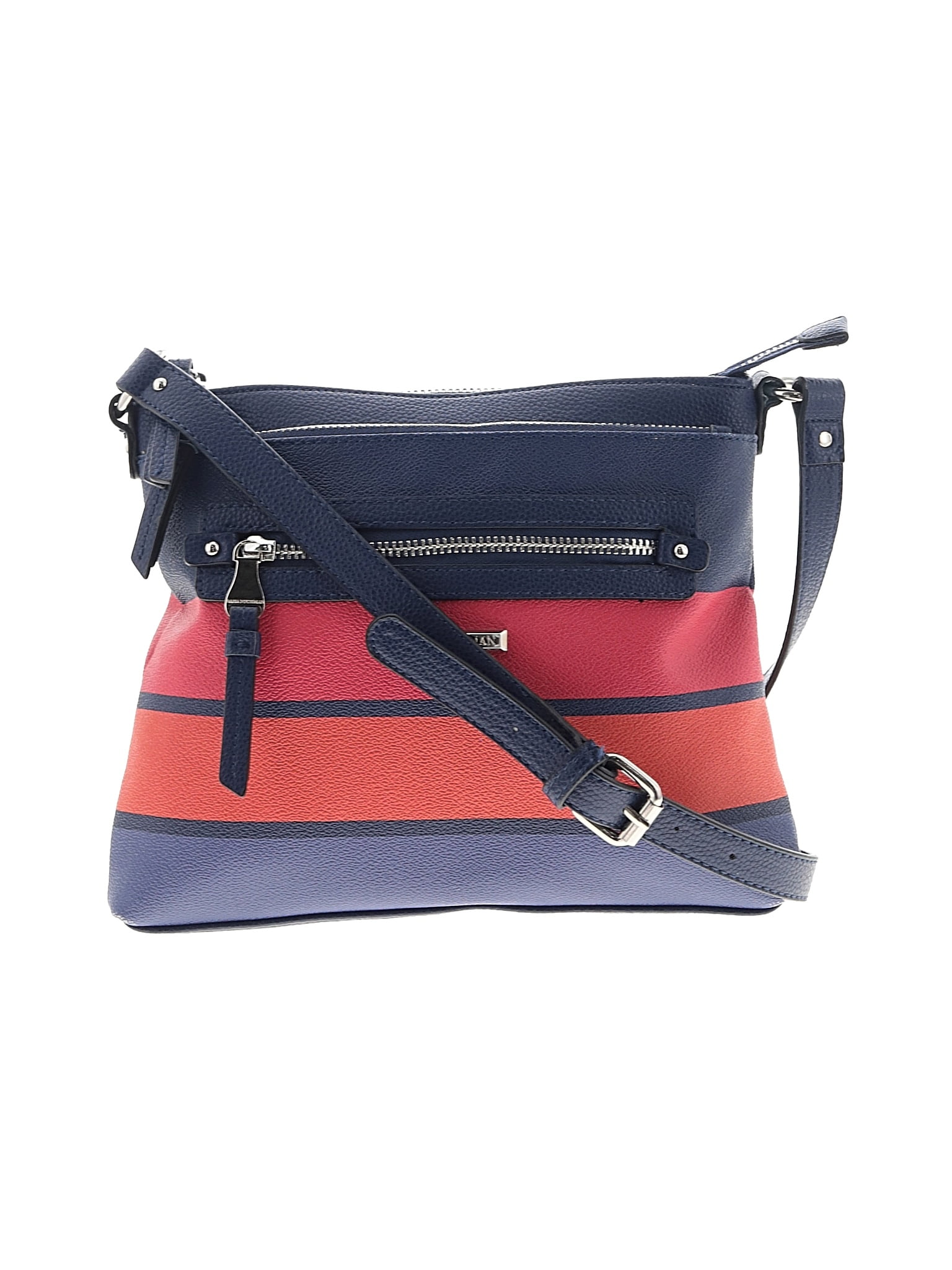 Sac Bandoulière Dana Buchman En Simili Cuir Gris - Occasion - Dimensions 7" X 8.5" X 3"