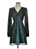 Express Metallic Teal Cocktail Dress Size XS - photo 1