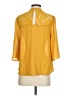 Self Esteem 100% Polyester Yellow 3/4 Sleeve Blouse Size S - photo 2