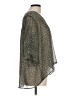 H&M 100% Polyester Animal Print Silver 3/4 Sleeve Blouse Size 10 - photo 4