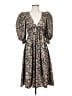 Arena 100% Polyester Paisley Brown Casual Dress Size XS (30) - photo 1