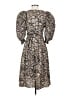Arena 100% Polyester Paisley Brown Casual Dress Size XS (30) - photo 2