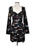 Slate & Willow Print Black Cocktail Dress Size 0 - photo 1