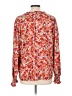 Foil 100% Viscose Floral Red Long Sleeve Blouse Size 10 - photo 2