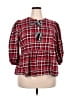 Cato Red 3/4 Sleeve Blouse Size 18/20W - photo 1