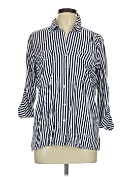 Just Living 3/4 Sleeve Button Down Shirt