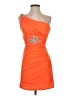Hannah S 100% Polyester Orange Cocktail Dress Size 0 - photo 1