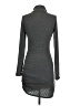 Le Lis Solid Gray Casual Dress Size S - photo 2