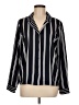Wardrobe 100% Polyester Stripes Black Long Sleeve Blouse Size M - photo 1