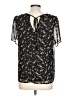 Gilli Black Short Sleeve Blouse Size L - photo 2