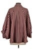 Glam 100% Polyester Stripes Burgundy 3/4 Sleeve Blouse Size S - photo 2